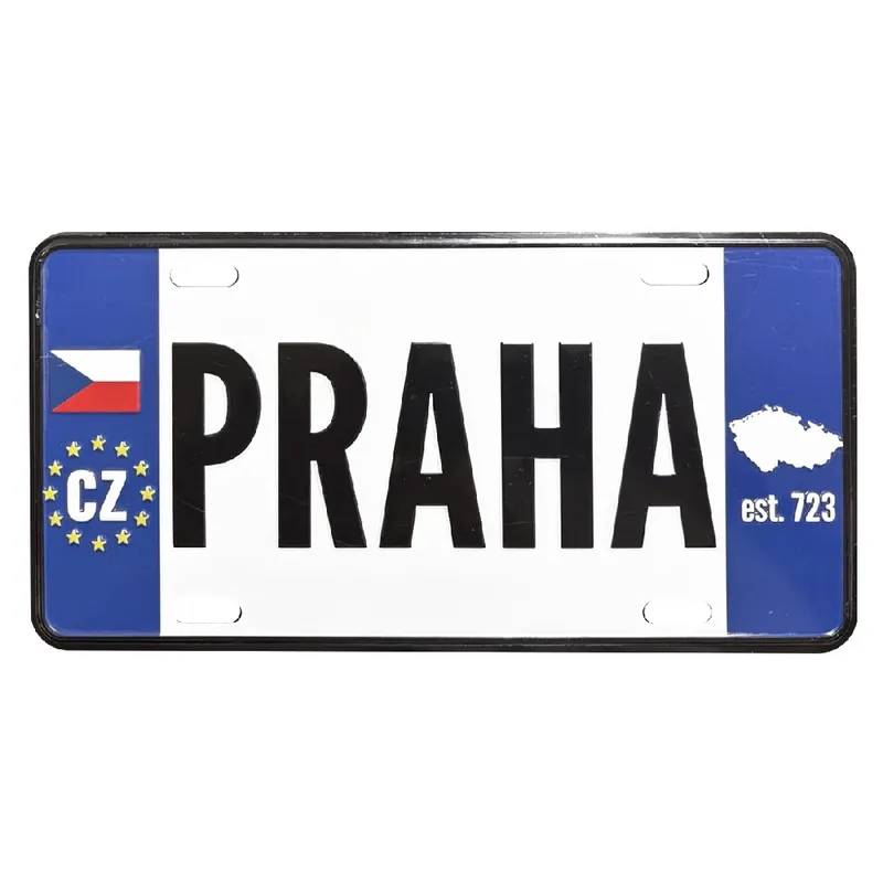 Plechová cedule Praha GiftyCity Bezpečná Platba
