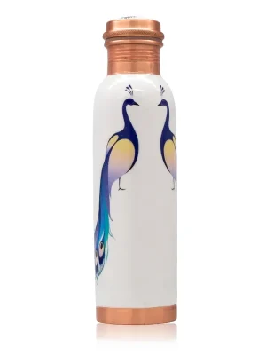 Expresní Doručení Měděná láhev s motivem páva, 950 ml ARÔME HOME