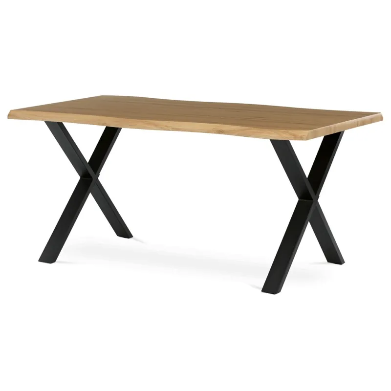 Jídelní stůl 160x90cm, mdf, šedý dub, HT-F4316 GREY - Barva hnědá eup349684euv2 Autentický
