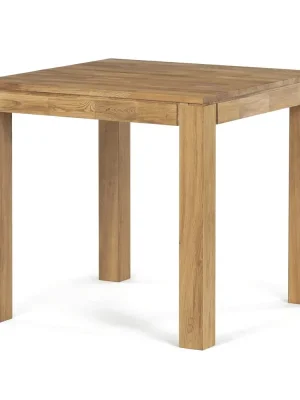 Jídelní stůl 80x80x75 cm, masiv dub bílý, povrchová úprava olejem, nohy 8x8 cm Akce