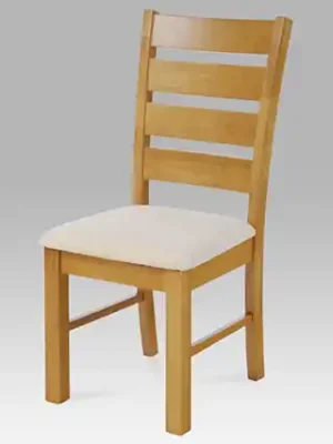 jídelní židle, barva ořech, potah krémový - Dekor Dub Nejlepší Cena