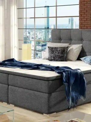 Kontinentální postel Boxspring INNA šedá - Vyberte rozměry 180 x 200 cm Finální Výprodej
