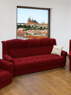 Sedací souprava AMANDA 3+1+1 - Barva červená eup348928euv1 Poslední Šance