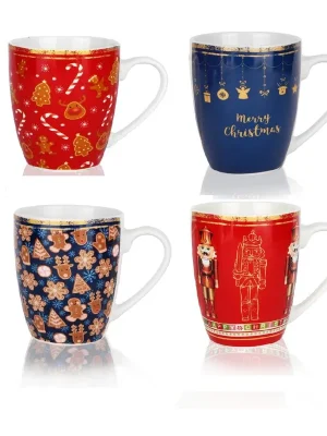 VERONI - Hrnek vánoční 350ml Noel různé dekory Vrácení Zdarma