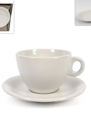 Časově Omezené PROHOME - Hrnek a podšálek Cappucino sada 4ks bílý