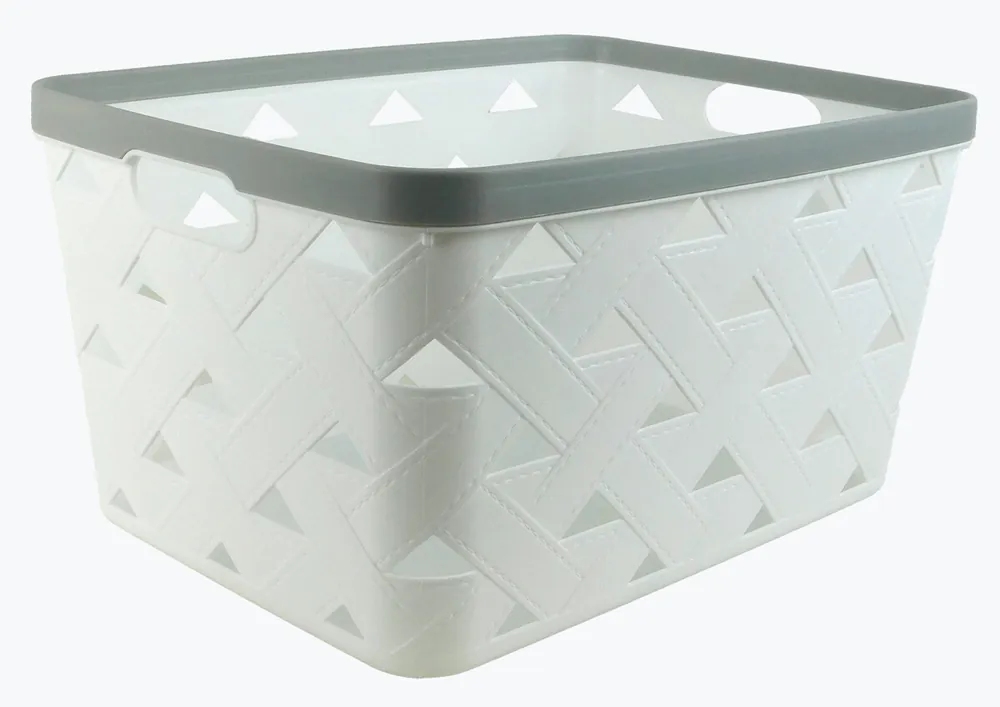 PROHOME - Košík úložný 39x28x20cm bílý Tovární Cena