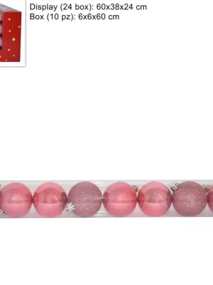 Zlevněný PROHOME - Koule vánoční 6cm sytě růžové balení 10ks