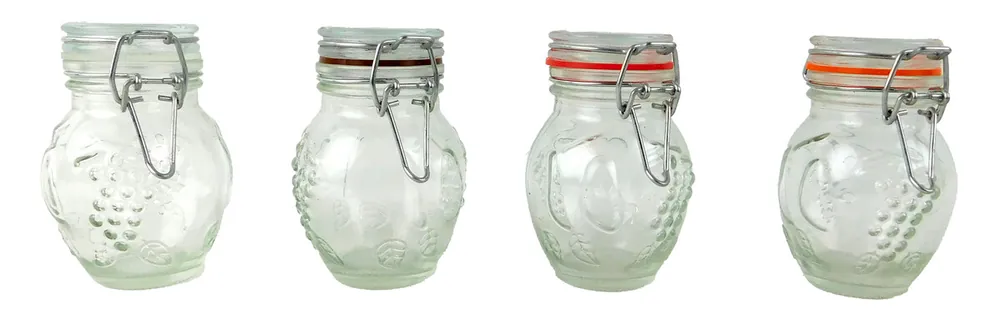 PROHOME - Dóza sklo 7x6x8,5cm 100ml klip různé barvy Cenový Hit