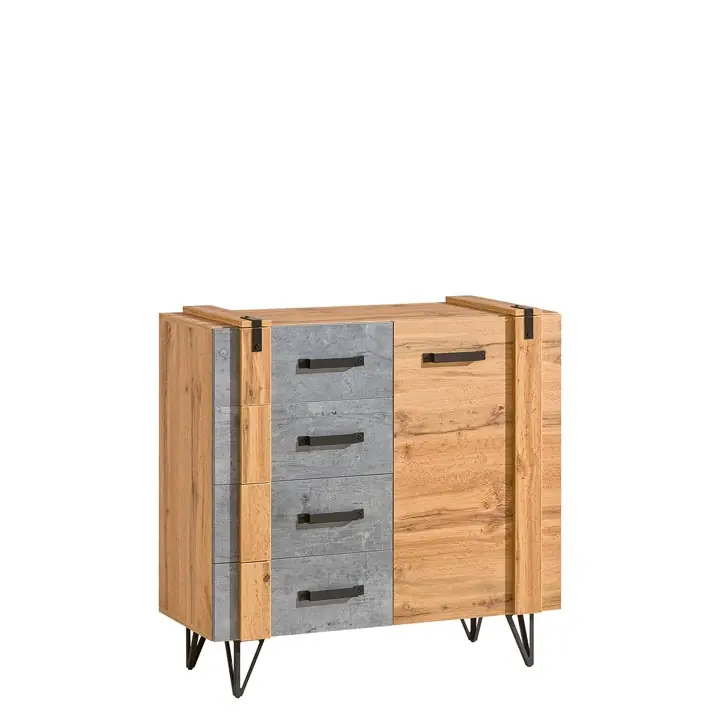 Komoda LOFTER 06 beton millenium + dub wotan Koupit Online