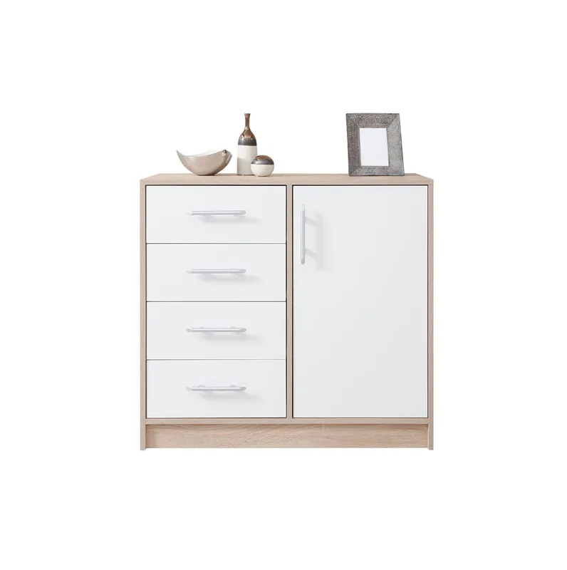 Komoda SMART 90 dub sonoma + bílý lux Ověřený