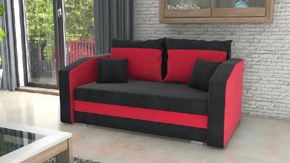 Must-Have Pohovka FABIO 2 černo-červená