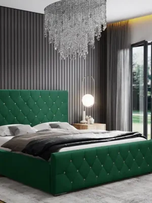 Značkový Postel MODEL 01 140x200 zelená - MAGIC VELVET 2225