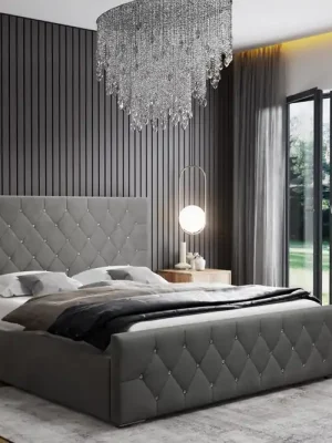 Postel MODEL 01 180x200 šedá - MAGIC VELVET 2217 Jen Po Omezenou Doba