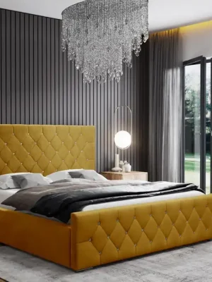 Postel MODEL 01 180x200 hořčicová - MAGIC VELVET 2290 Akční Cena