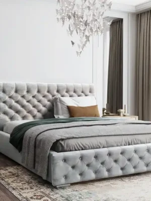 Postel MODEL 02 120x200 šedá - MAGIC VELVET 2240 Výhodná Nabídka
