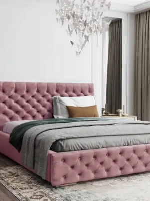Kup Teď Postel MODEL 02 120x200 starorůžová - MAGIC VELVET 2257
