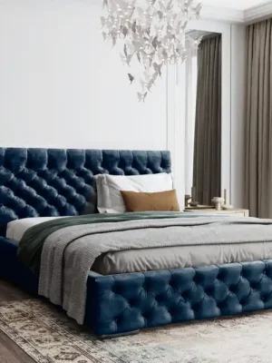 Top Prodej Postel MODEL 02 140x200 modrá - MAGIC VELVET 2216