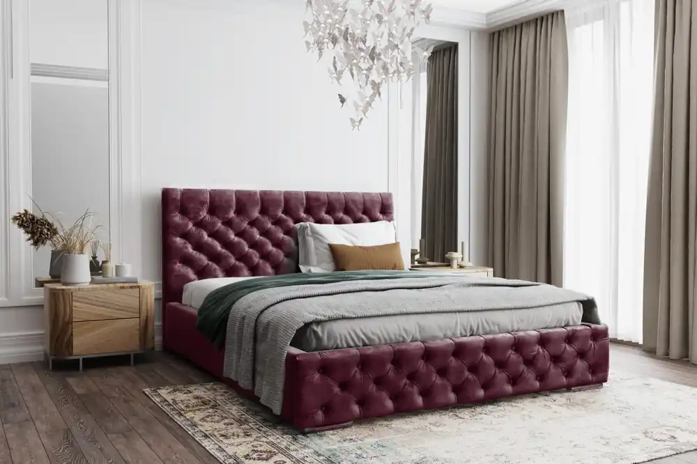 Postel MODEL 02 180x200 fialová - MAGIC VELVET 2202 Aktuální