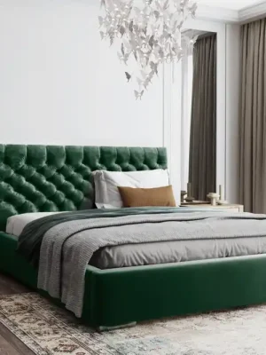 Postel MODEL 03 120x200 zelená - MAGIC VELVET 2225 Dokud Zásoby Vydrží
