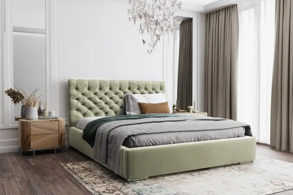 Postel MODEL 03 160x200 světlezelená - MAGIC VELVET 2243 Horká Nabídka