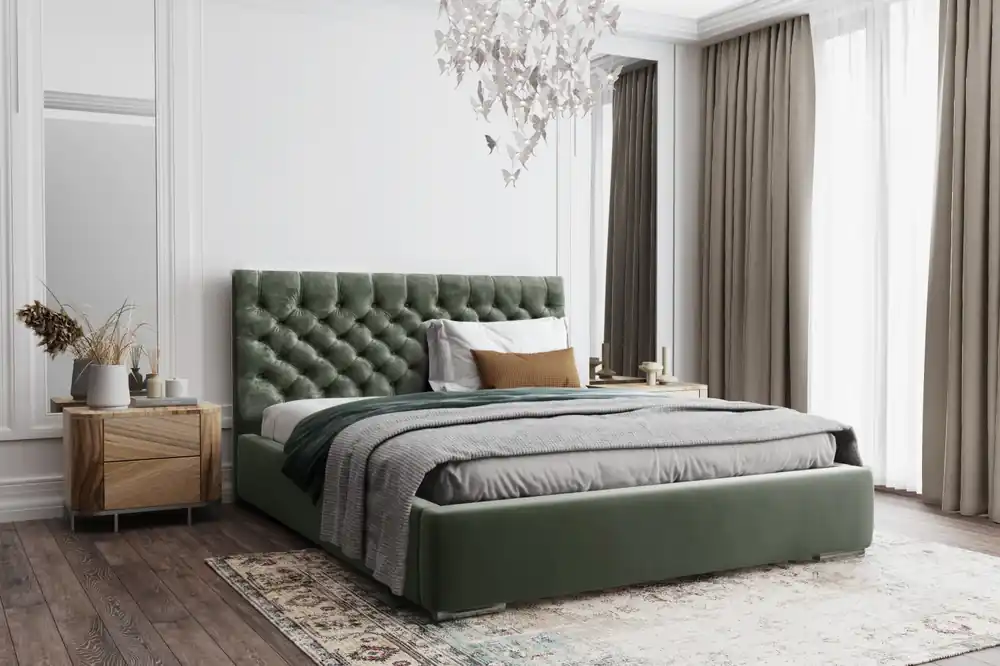 Postel MODEL 03 160x200 olivově zelená - MAGIC VELVET 2295 Nejlepší Volba