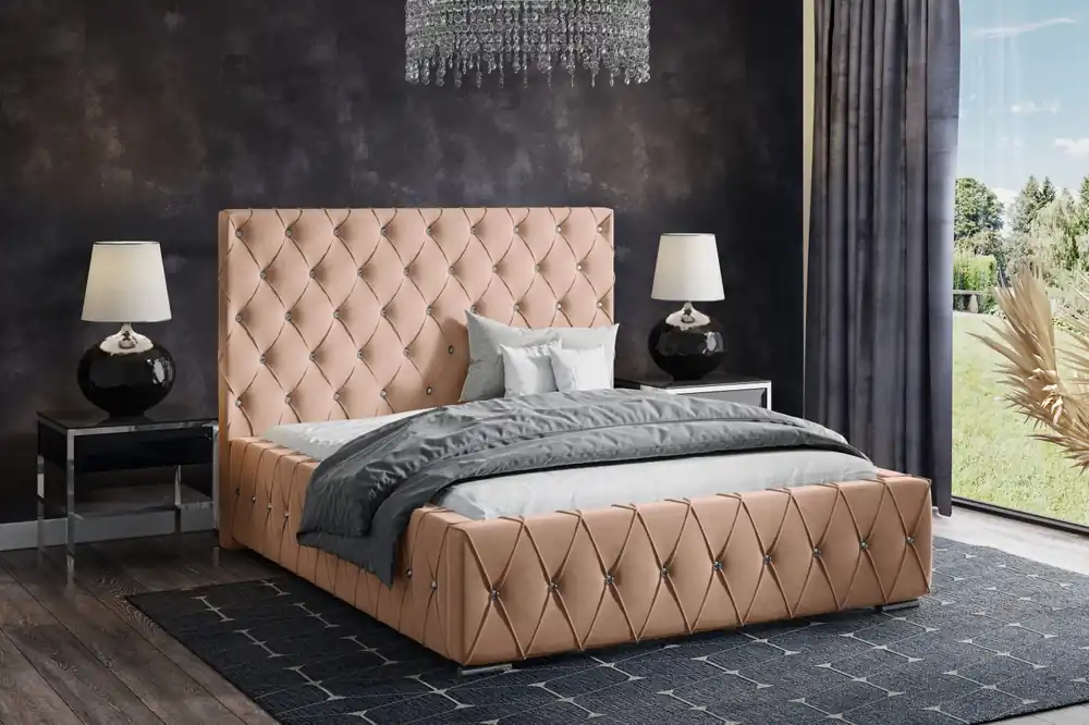 Jen Po Omezenou Doba Postel MODEL 06 140x200 starorůžová - MAGIC VELVET 2257