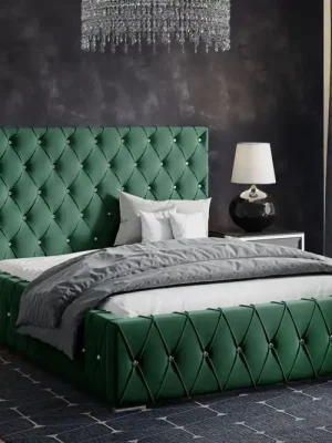 Novinka Postel MODEL 06 140x200 zelená - MAGIC VELVET 2225