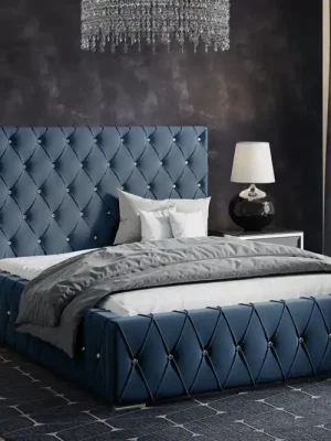 Přímo Od Výrobce Postel MODEL 06 180x200 modrá - MAGIC VELVET 2226