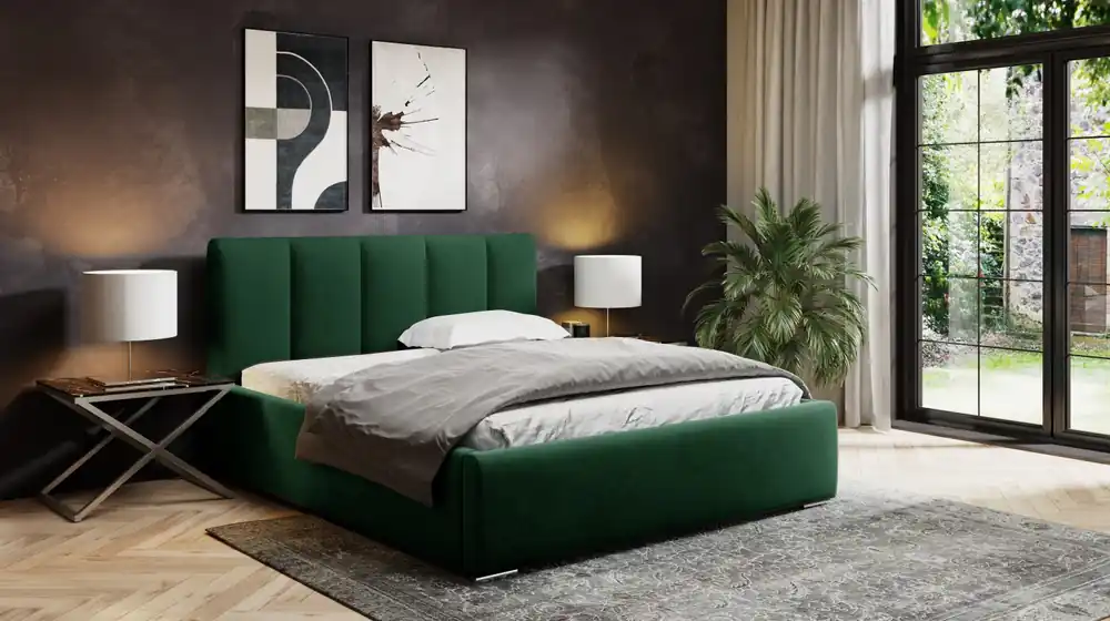 Nakupujte Hned Postel MODEL 08 160x200 zelená - MAGIC VELVET 2225