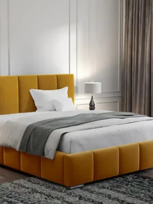 Výhodná Nabídka Postel MODEL 09 180x200 hořčicová - MAGIC VELVET 2212