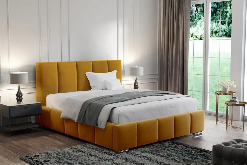 Výhodná Nabídka Postel MODEL 09 180x200 hořčicová - MAGIC VELVET 2212