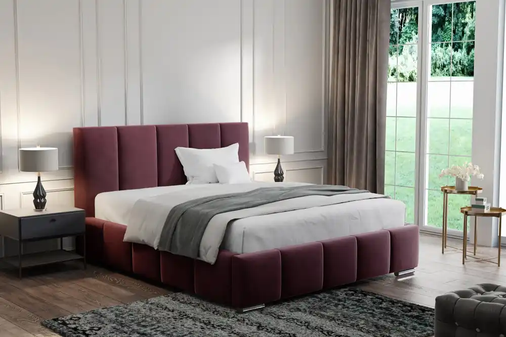 Cenově Výhodný Postel MODEL 09 140x200 fialová - MAGIC VELVET 2202