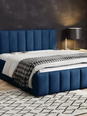 Rychlé Dodání Postel MODEL 10 160x200 modrá - MAGIC VELVET 2297