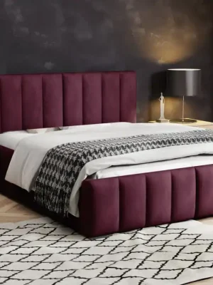 Postel MODEL 10 180x200 bordó - MAGIC VELVET 2202 Poslední Šance