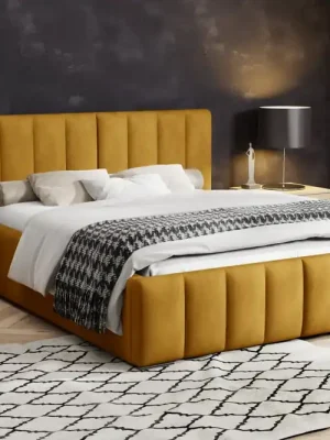Postel MODEL 10 180x200 hořčicová - MAGIC VELVET 2212 Zlevněný