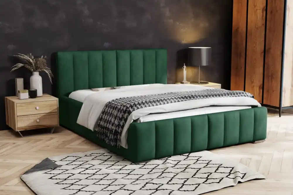 Postel MODEL 10 180x200 zelená - MAGIC VELVET 2225 Autentický