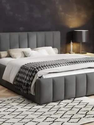 Postel MODEL 10 160x200 tmavěšedá - MAGIC VELVET 2241 Zlevněný