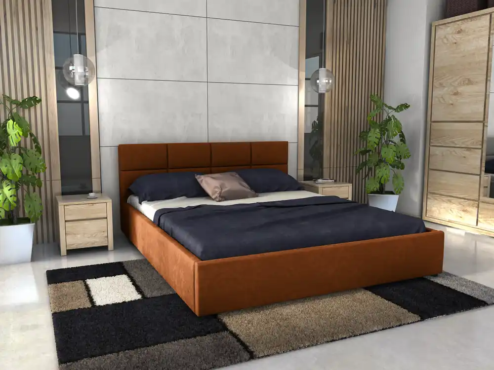 Jen Po Omezenou Doba Postel LIDIA 140x200 meděná