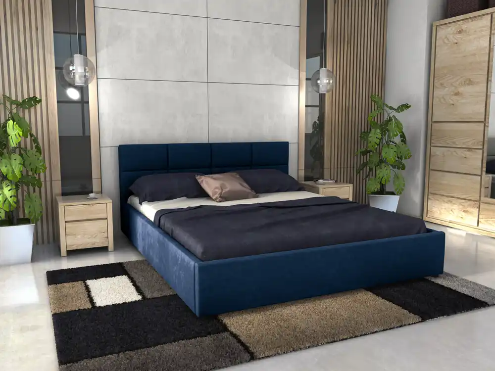 Pouze Dnes Postel LIDIA 180x200 modrá