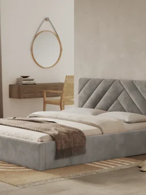 Nejlepší Volba Postel PRATO 140x200 světlešedá s úložným prostorem