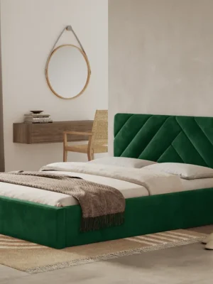 Akce Postel PRATO 160x200 zelená s úložným prostorem