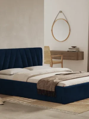 Výprodej Postel ORLI 160x200 modrá s úložným prostorem