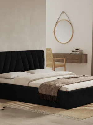 Akční Nabídka Postel ASTI 140x200 černá s úložným prostorem