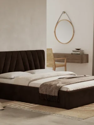 Jen Po Omezenou Doba Postel ASTI 140x200 hnědá s úložným prostorem