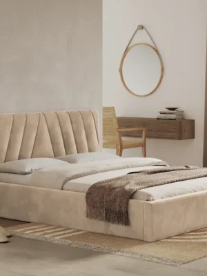 Ihned K Objednání Postel ASTI 160x200 béžová s úložným prostorem