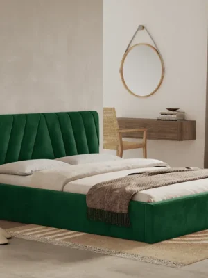 Dokud Zásoby Vydrží Postel ASTI 160x200 zelená s úložným prostorem