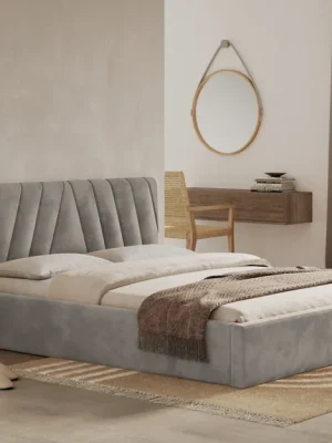 Cenový Hit Postel ASTI 160x200 světlešedá s úložným prostorem