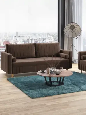 Sedací souprava FIORELLO 3+2+1 hnědá - DREAM VELVET 202.37 Cenový Hit