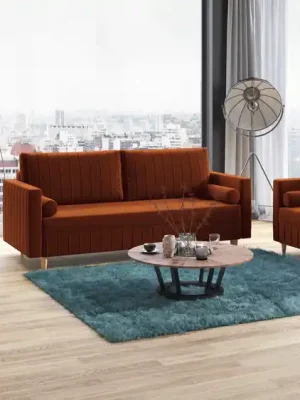 Sedací souprava FIORELLO 3+2+1 oranžová - DREAM VELVET 202.42 Sleva
