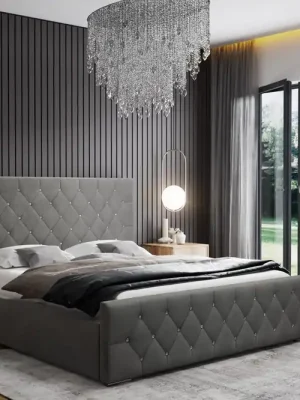Postel MODEL 01 200x200 šedá - MAGIC VELVET 2217 Nová Kolekce